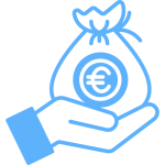 Sac d'argent dans une main